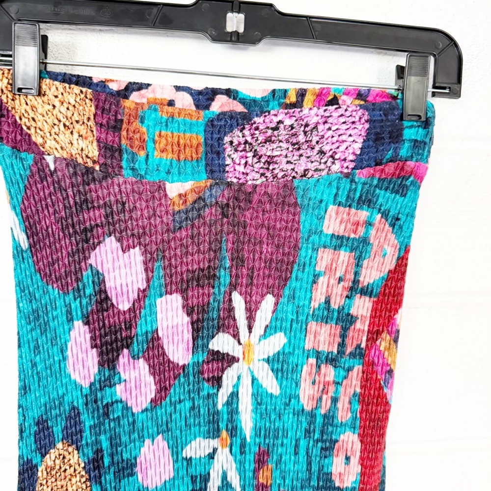 Farm Rio x Anthropologie Gabriela Knit Colorful Stretchy Maxi Skirt Size XS - Picture 5 of 11